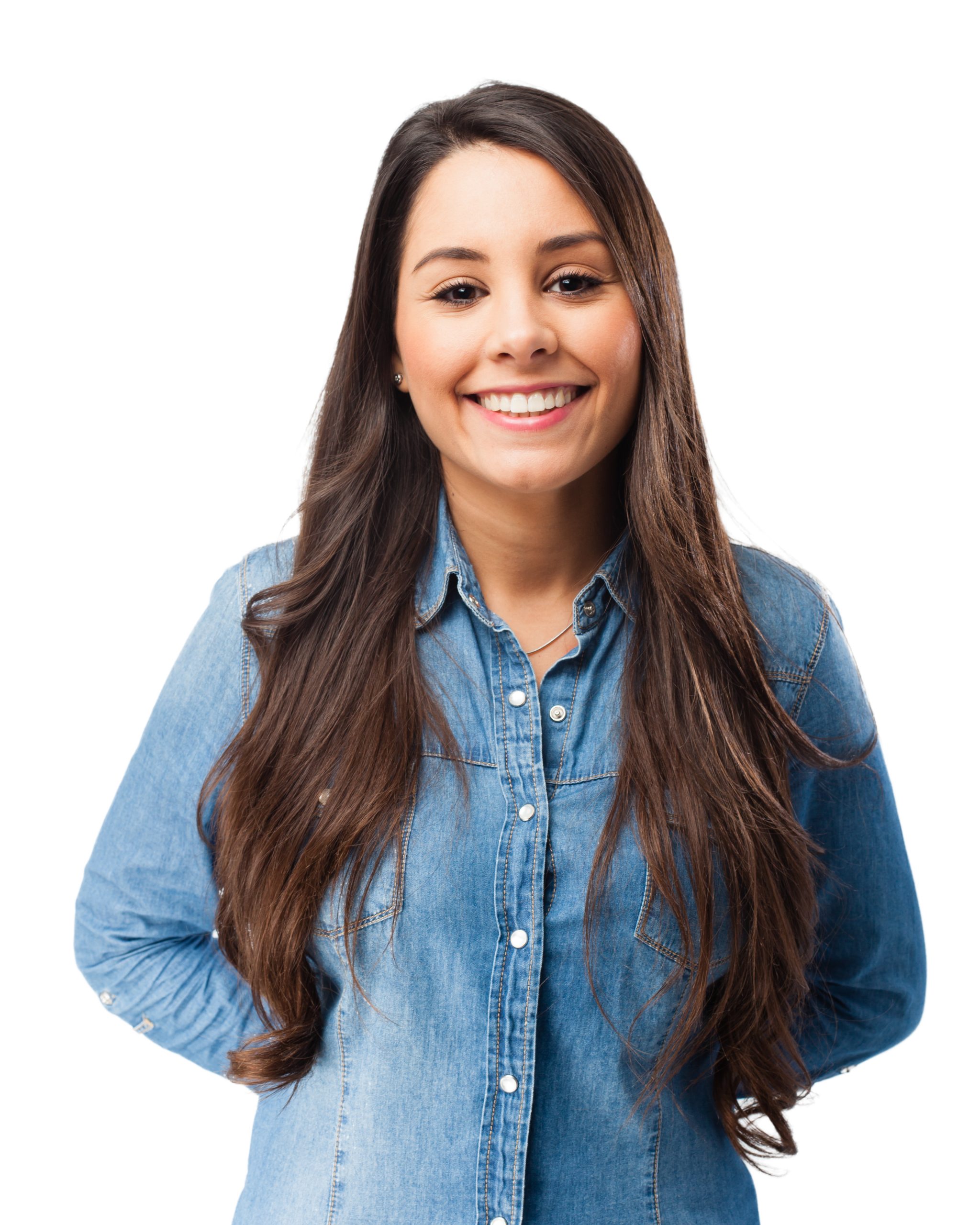 happy young woman smiling